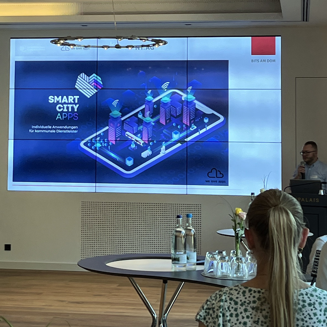 Vorstellung der Marke Smart City Apps bei "Bits am Dom 2023"